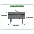 thumbnail image 4 of Brick Effect Garden FenceFlower Bed Border Detachable Splicing Garden Fence Simulation Bricks Fencing Panels Garden Edging Decoration 4 Pieces Grey., 4 of 8