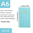 thumbnail image 2 of Bxaolu Pocket Planner for Purse 3.8" x 6.8" - A6 Size Planner, 128 Pages, Weekly Planner/Weekly Agenda/Monthly Calendar Organizer (Light Blue), 2 of 9
