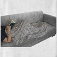 thumbnail image 6 of Geometric Soft Flannel Fleece Blanket, Portuguese Tile Pattern with Swirls Curves Ornamental European Traditional Motif, Cozy Plush for Indoor and Outdoor Use, 60" x 80", Multicolor, by Ambesonne, 6 of 6