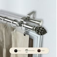 thumbnail image 2 of Wilma 13/16" Double Bay Window curtain rod Adjustable 20"-36", 38"-72" - Satin Nickel,(ABay-12-5D), 2 of 4