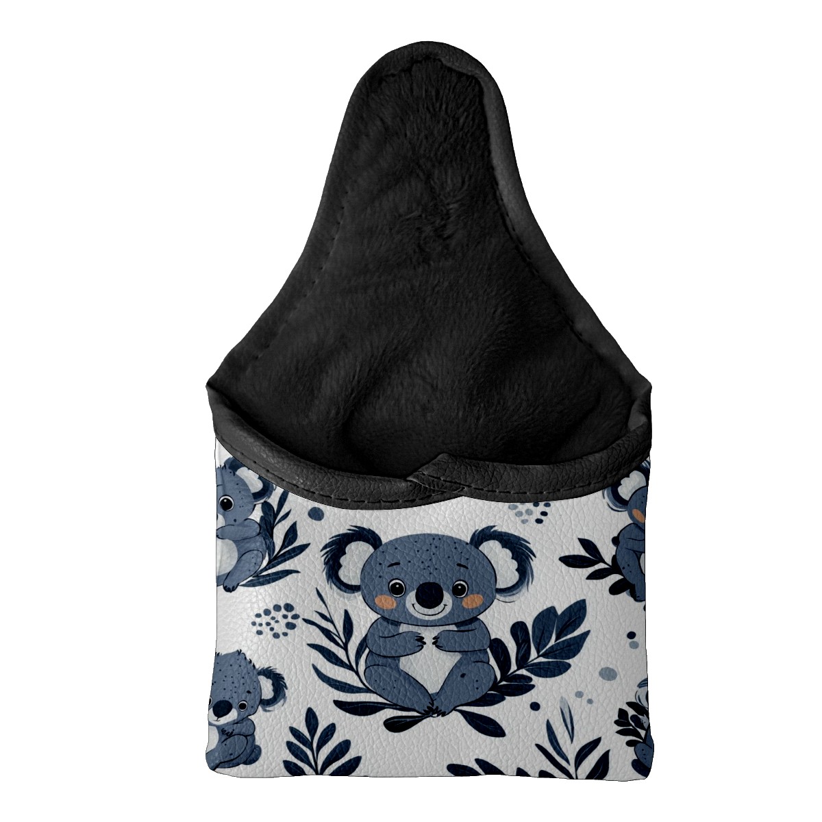 Golf Mallet Putter Cover Premium Leather Golf Putter Head Cover with Magnetic Closure, Golf Cover for Men and Women Koala Pattern