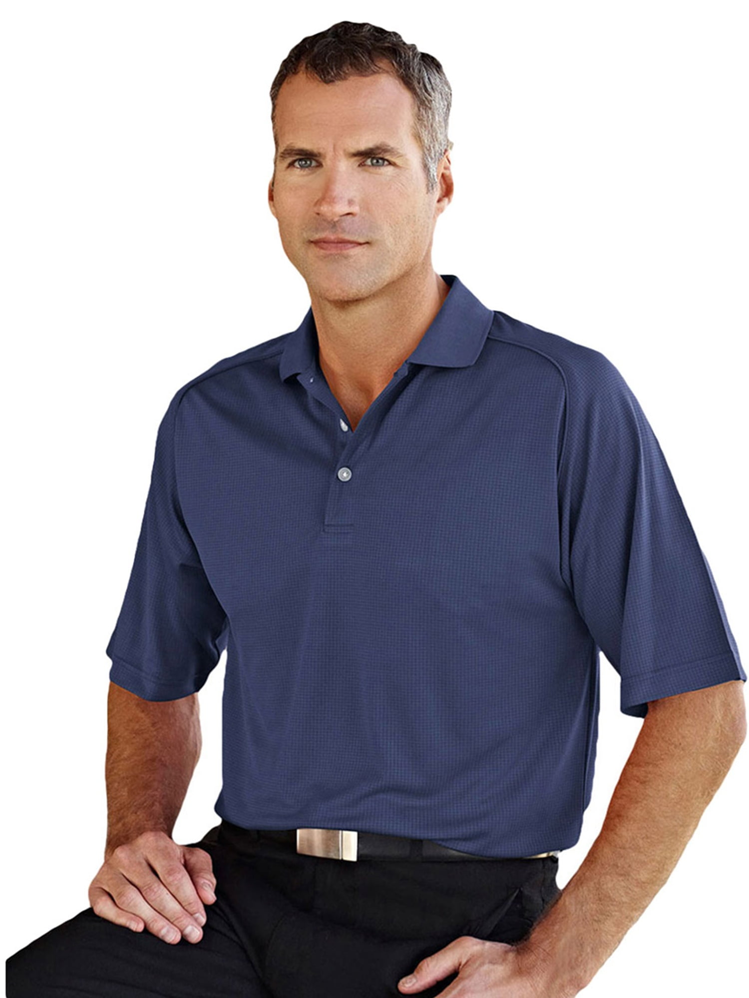 GearWrench - Men's Polyester Side Vents Piping Polo Shirt - Walmart.com ...