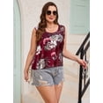 thumbnail image 6 of LARACE Tank Top for Women Summer Outfits Sleeveless Blouses Dressy Casual Loose Fit Shirts Flower12_1X, 6 of 8