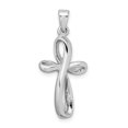 thumbnail image 3 of Sterling Silver Rhodium-plated Polished Cross Pendant QC8121, 3 of 4