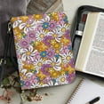 thumbnail image 4 of FOR U DESIGNS Hippie Flower Bible Cover Case for Women Size Large with Adjustable Strap PU Leather Sturdy Bible Protective Carrier Easy to Clean Crossbody Backpack Bag Purse, 4 of 7