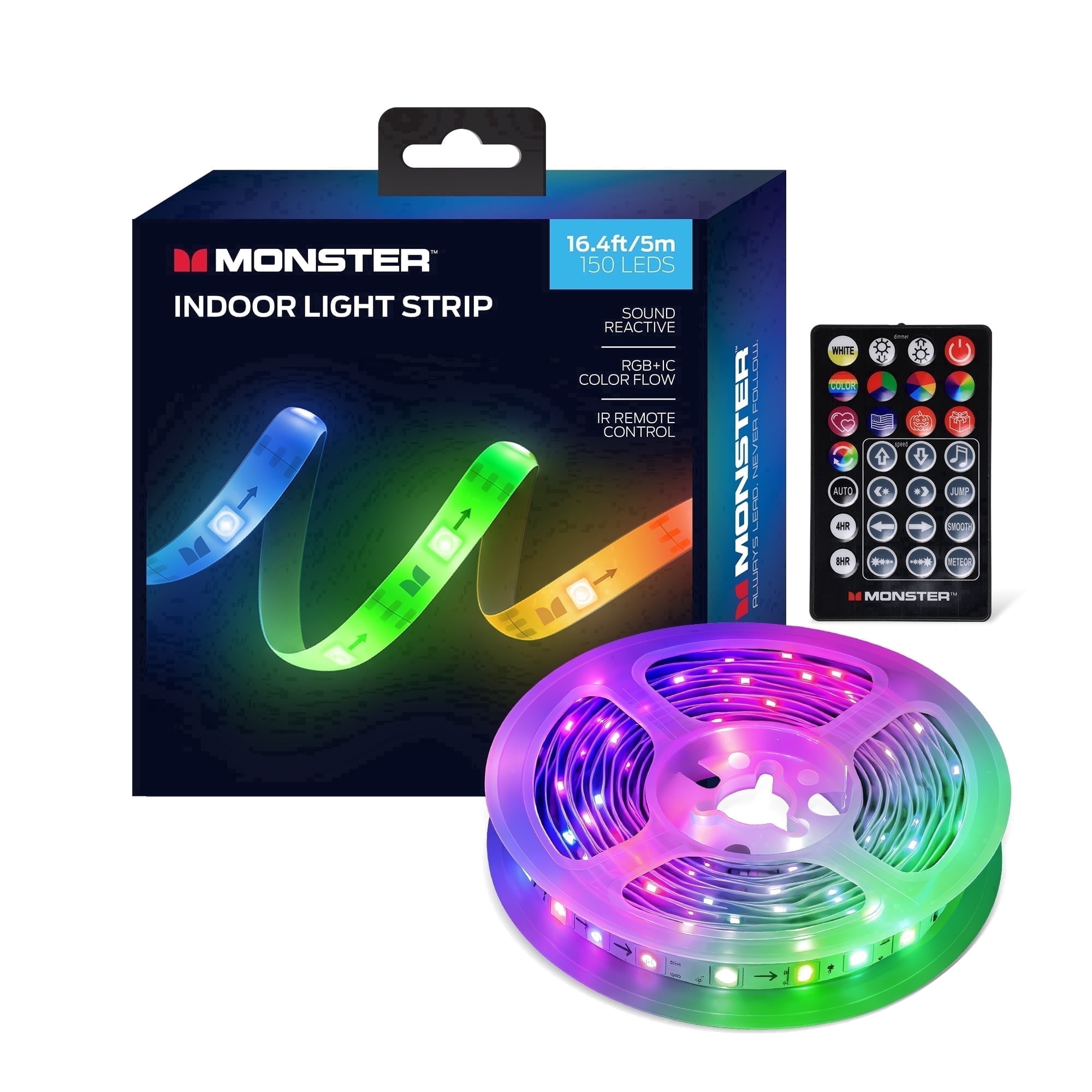 Ledeez Indoor 16 ft Plug-in Sound-Reactive Remote Controlled LED