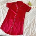 thumbnail image 4 of NominalSnug Womens Nightgowns Button down Short Sleeve Nightshirts Collared Knee Length Sleepshirts Comfy Loungewear, 4 of 8