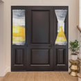 thumbnail image 2 of Yellow Gray Door Curtains for Door Window, French Sidelight Front Back Door Curtains With Tieback, Modern Abstract Oil Painted Art Kitchen Rod Pocket Drapes Panel, 25"x40", 2 of 5