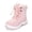 Pink, variant on GYMEPIC Girls Snow Boots Warm Faux Fur Lined Non-Slip Winter Outdoor School Hiking Kids Boots