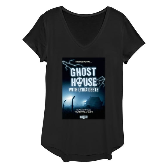 Women's Beetlejuice Beetlejuice Here Ghost Nothing Poster  Graphic T-Shirt