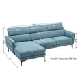 thumbnail image 4 of Costway 105" L-Shaped Sectional Sofa w/ Oversized Chaise Lounge & 3 Adjustable Headrests, 4 of 10