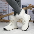 thumbnail image 4 of Stepedia Women's Snow Boots Waterproof Winter Boot Warm Cozy for Cold Weather Non Slip Faux Fur, White, 4 of 8