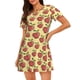 thumbnail image 1 of Fotbe Apple Bata de Dormir para Mujer con Estampado, Camisón de Algodón de Manga Corta, Ropa de Dormir Casual, 1 of 6