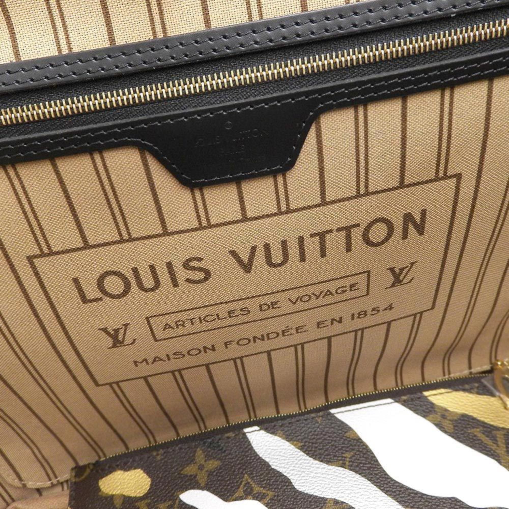 Authenticated Used Louis Vuitton LOUIS VUITTON Monogram Camouflage  Neverfull MM Tote Bag LOL Collaboration Limited M45201