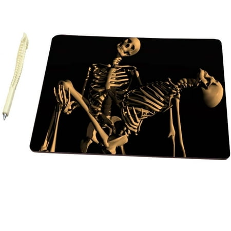 Human Skeleton Mousepad with Skeleton Bone Ink Pen, MP246