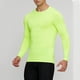 thumbnail image 1 of Blusas y camisas de manga larga con cuello redondo para hombre, estilo casual, de color liso, para correr, fitness, secado rápido, de poliéster., 1 of 7