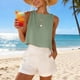 thumbnail image 1 of Craaazy Women's Relaxed Fit Round Neck Tank Top, Solid Color Sleeveless Cotton Top, Loose Comfy Reversible Casual Vest for Daily Wear Gifts, 1 of 9