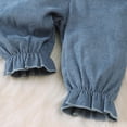 thumbnail image 5 of mgoYE Newborn Baby Girl Fall Outfits 6 9 12 18 24M Ribbed Long Sleeve Rompers Suspender Overalls Pants Sets Infant 2Pcs Clothes(Blue,6-9 Months), 5 of 6