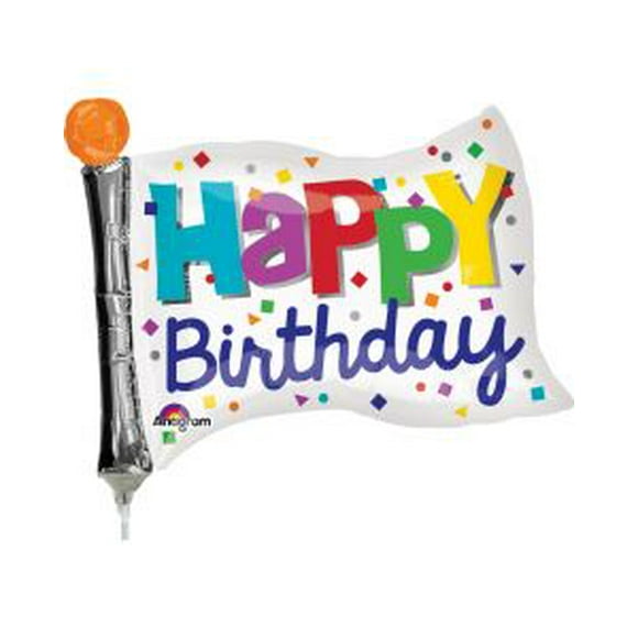 14" Happy Birthday Flag Air-Filled