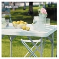 thumbnail image 5 of Multipurpose Banquet Squared Table Lightweight Folding Durable Desk with Secure Base for Indoor and Outdoor Events, 34 Inch, White, 5 of 9