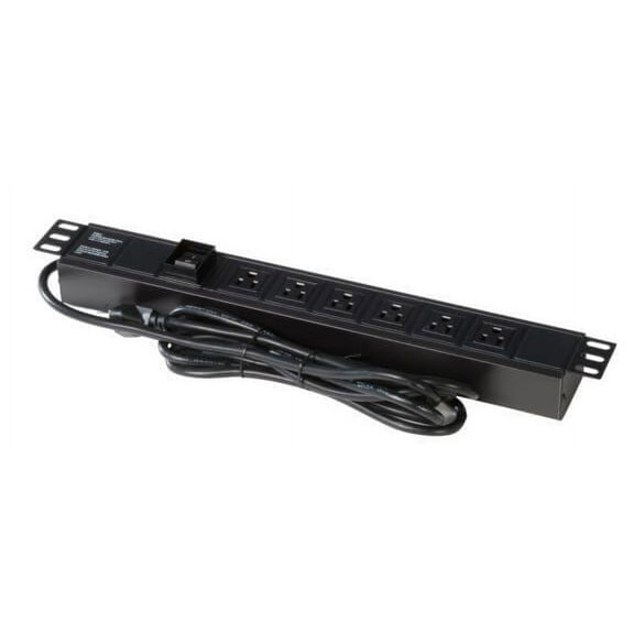 Gator GRW-PWRVERT-6 - 6-Outlet Power Strip, UL Rack Mount Power Strip