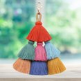 thumbnail image 3 of Tassel Keychain Fashion Multipurpose Key Ring Pendant Pom Pom Tassel Bag Charm, 3 of 7
