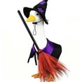 thumbnail image 2 of Sruoe Halloween Cloak Hat Set Porch Goose Outfits, 23" Porch Goose Clothes for Lawn Yard and Patio Decoration, Lawn Goose Clothing for Cement Goose Lawn Goose Outfit, Garden Goose Costume, 2 of 6