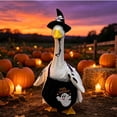 thumbnail image 5 of AZXY Halloween Porch Goose Outfit, 23‑Inch Goose Clothes Dress, Ghost‑Themed Goose Clothing & Goose Cloth for Cement Plastic Porch Goose Statue, Cute Outdoor Halloween Decor for Yard Lawn Garden, 5 of 8