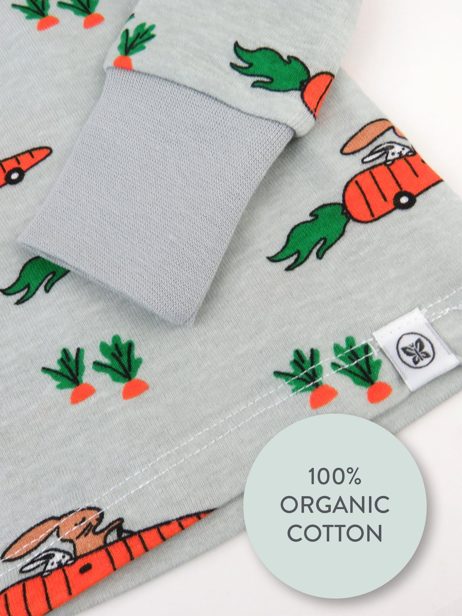 Honest Baby Clothing Organic Cotton Easter Toddler Boy/Girl 2-Piece Long Sleeve Pajama Set, Sizes 2T - 5T
