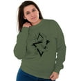 thumbnail image 3 of Triangle Dolphin Symbol Spirit Animal Sweatshirt for Men or Women Brisco Brands X, 3 of 6