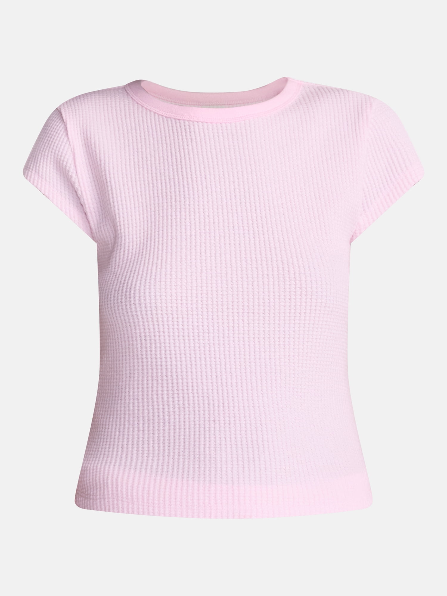 No Boundaries Waffle Knit Tee, Women’s XXS-XXL