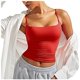 thumbnail image 3 of Camiseta sin mangas sexy de cuello cuadrado y tirantes ajustables para mujer - XS-XL, 3 of 5