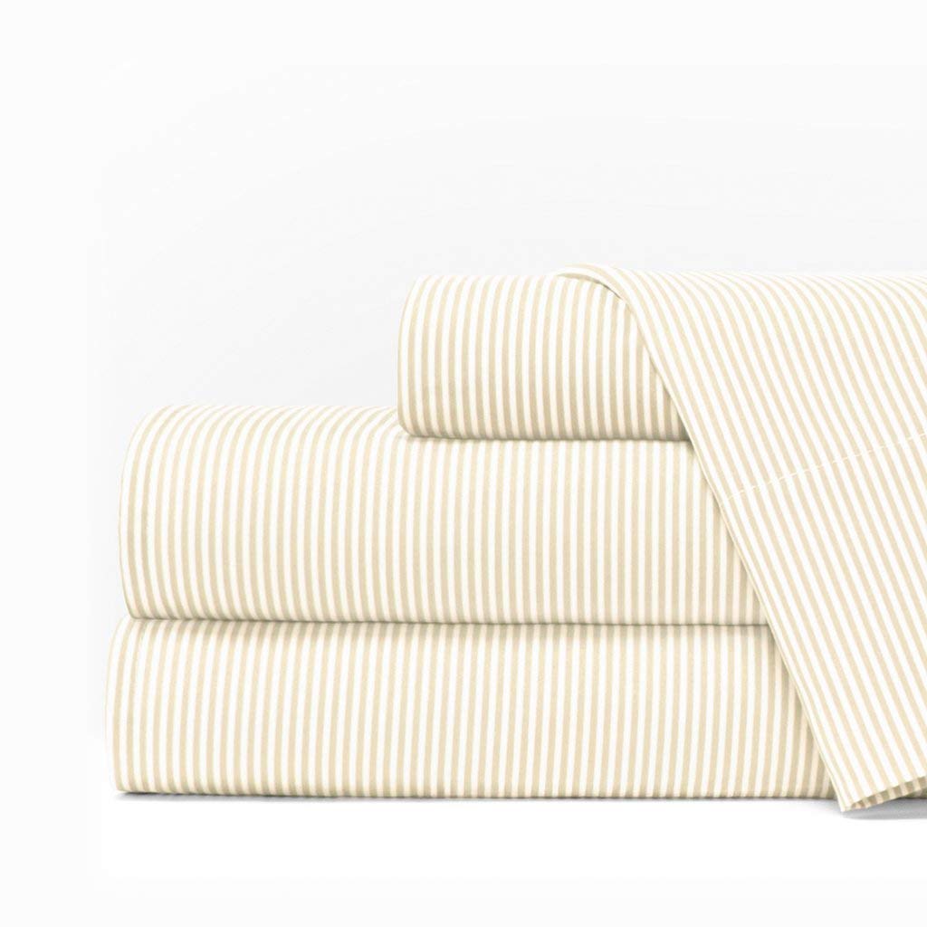 Noble Linen's 4 Piece Sheet Set with Pinstripe Pattern - image 2 of 4
