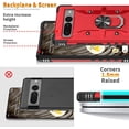 thumbnail image 5 of Case for Google Pixel 7 Pro Case Military Grade Drop Case with Kickstand Metel Ring Magnetic Holder Shockproof Protective for Pixel 7 Pro Phone Case (Red), 5 of 17