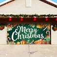 thumbnail image 4 of Large Garage Door Banner Outdoor Holiday Season Decorative Welcome Sign Featuring Santa Sleigh Reindeer Snowman Festive Greetings for Front Porch Yard, 4 of 5
