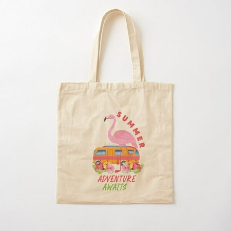 Womens Adventure Awaits Funny Camper Summer Vacation T-Shirt Cotton Tote Bag Canvas Tote Bag  Family Gift For Mother  Her