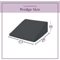 thumbnail image 2 of CirclesHome Wedge Pillow Cover 100% Cotton, Zippered Wedge Pillow Case Protector, Soft, Hypoallergenic & Breathable - Dark Grey (25Wx26Lx10), 2 of 9