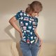 thumbnail image 3 of Balery Dental Body de cuello redondo de manga corta para mujer Tops de manga corta Tops básicos-Large, 3 of 7
