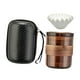 thumbnail image 3 of Juego de té para cafetera 3 en 1, taza de café para 1-2 personas, regalo portátil, juego de café de mano para cocina, cafetería, oficina y hogar Marrón, 3 of 9