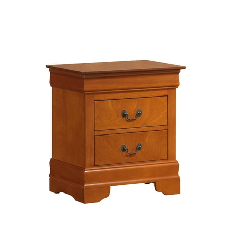 Bedroom Teak Nightstand - Glory Furniture 2 Drawer Nightstand