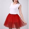 thumbnail image 5 of Women Dresses Tulle Dress Red Tutu Skirts Puffy Fairy Skirts Party Dress, 5 of 7