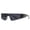 C1 Gray Black Gray, variant on Flat Top Sunglasses, One-Piece Frameless Fashion Glasses with UV400 Protection, Resin Lenses and PC Frame for Women