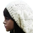 thumbnail image 2 of AYYUFE Fashion Women's Lady Beret Braided Baggy Beanie Crochet Hat Ski Knitted Cap, 2 of 6