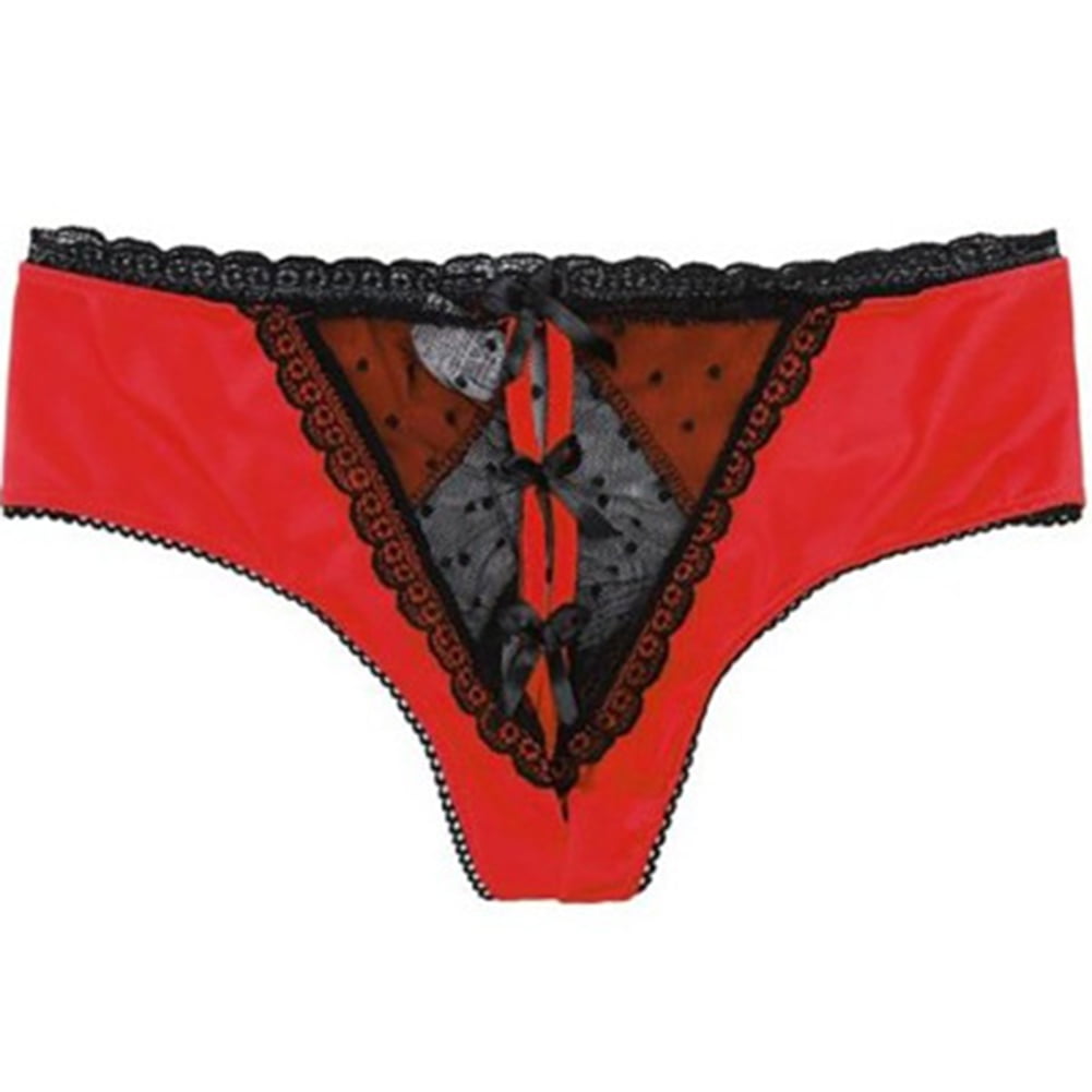 Sexy Thongs Panties Open Crotch Crotchless Underwear Night Knickers G 