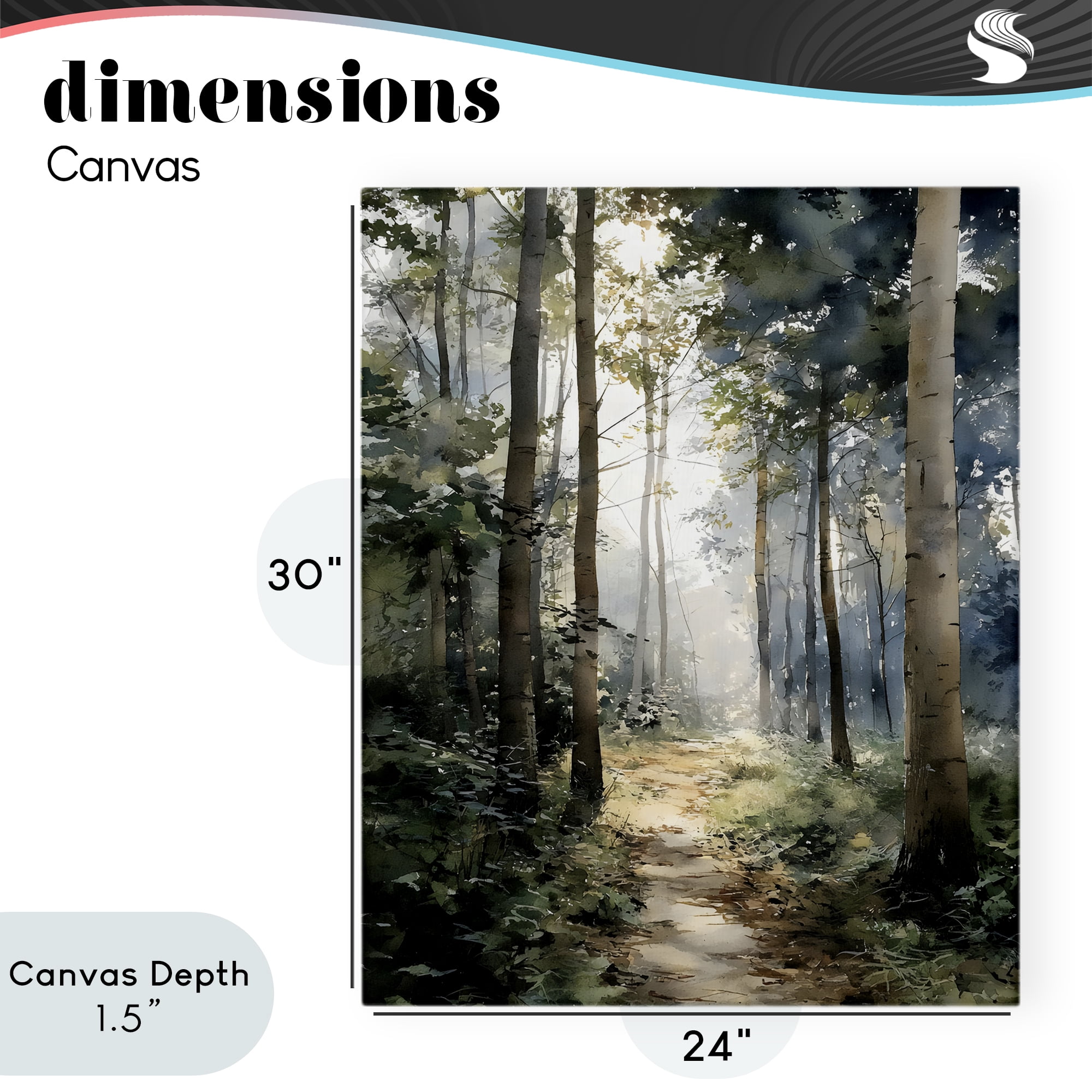 Stupell Industries Forest Path in Morning Canvas Wall Art, design by Franklyn Gregory