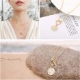 thumbnail image 4 of Collier Pendentif en Or 18K Médaillon Trombone Chian Collier Ras du Cou Superposition Bijoux pour Femmes Filles (Style 5), 4 of 4