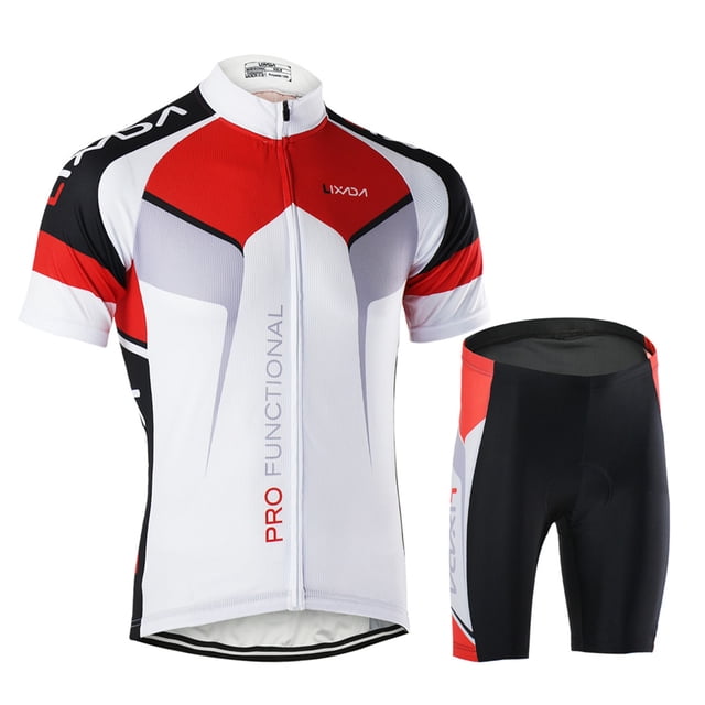 Chaqueta ciclismo Hombres transpirable de secado rápido cómodo Jersey de manga corta + Shorts rellen Lixada Chaqueta ciclismo