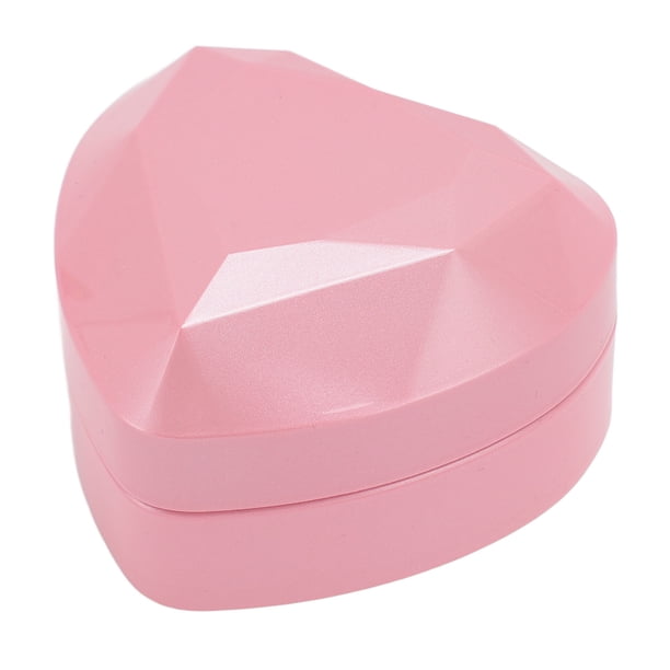 CAJA COLGANTE PARA COLLAR LED, CAJA DE PARA JOYERÍA EN FORMA DE CORAZÓN CON FORRO DE TERCIOPELO Y LUCES LED, PARA COMPROMISIO, DIA DE SAN VALENTÍN Y NAVIDAD