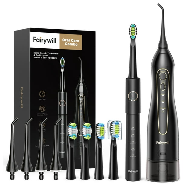 Fairywill Water Flosser and Toothbrush Combo , 5 Modes and 4
