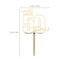 thumbnail image 3 of KALLORY Golden Acrylic 50th Birthday Cake Toppers, Reusable and Easy to Insert, Perfect Party Decoration, 3 of 10